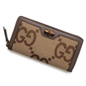 Gucci Jumbo GG Bamboo Long Wallet Zipper